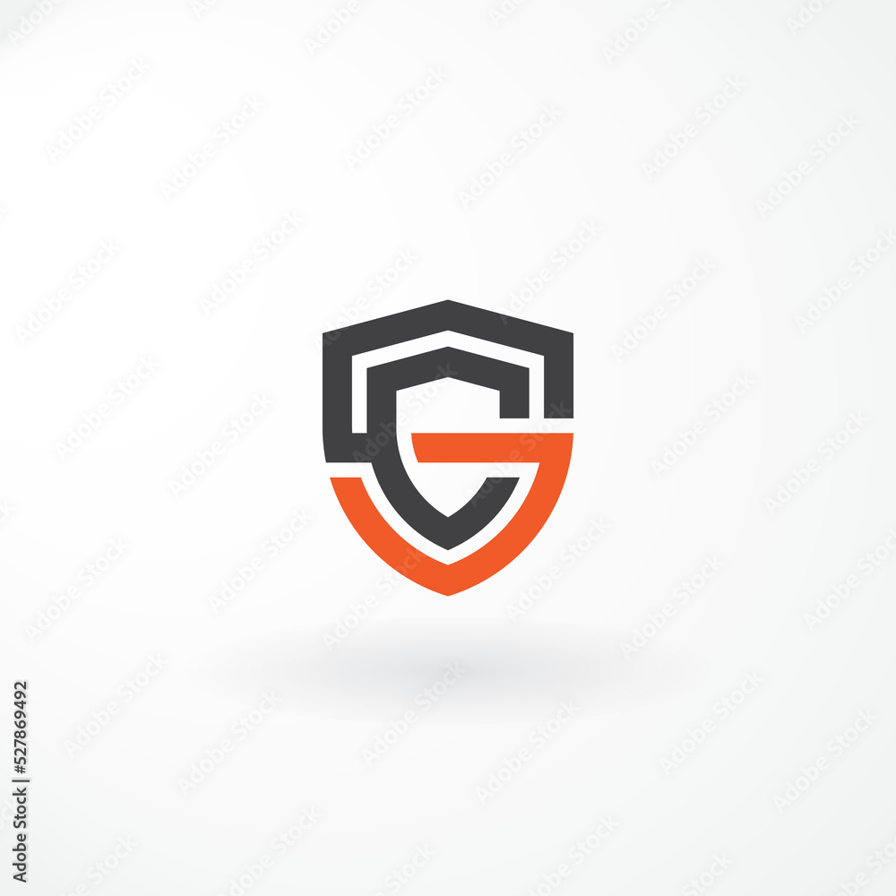 Lettermark Design is Combination Letter S and C with Customized Font - obrazy, fototapety, plakaty 