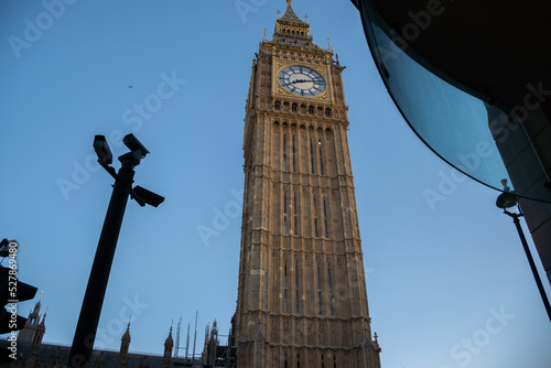 The Elizabeth tower or so called Big Ben clocktower at Westminster palace, London, England