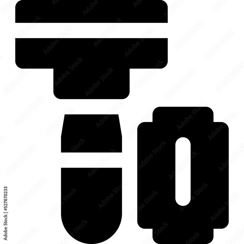 razor blade glyph icon razor blade glyph icon