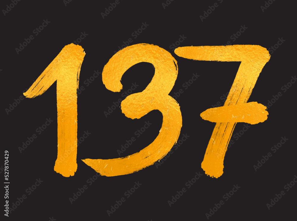 137 Number logo vector illustration, 137 Years Anniversary Celebration