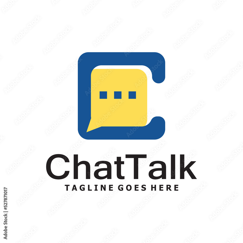 Fototapeta premium chat bubble logo icon vector illustration template
