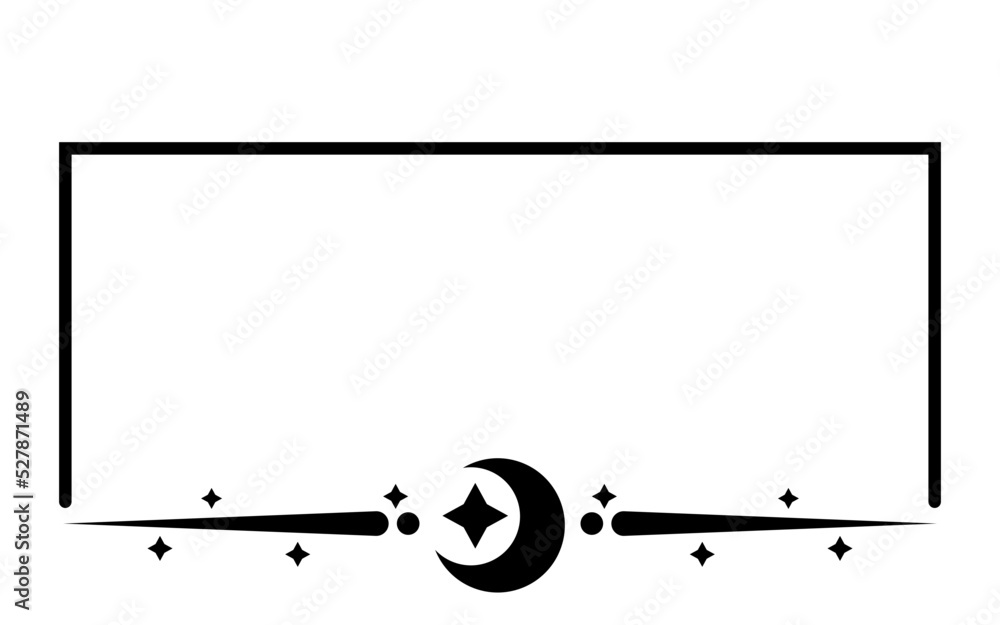 moon art rectangle frame
