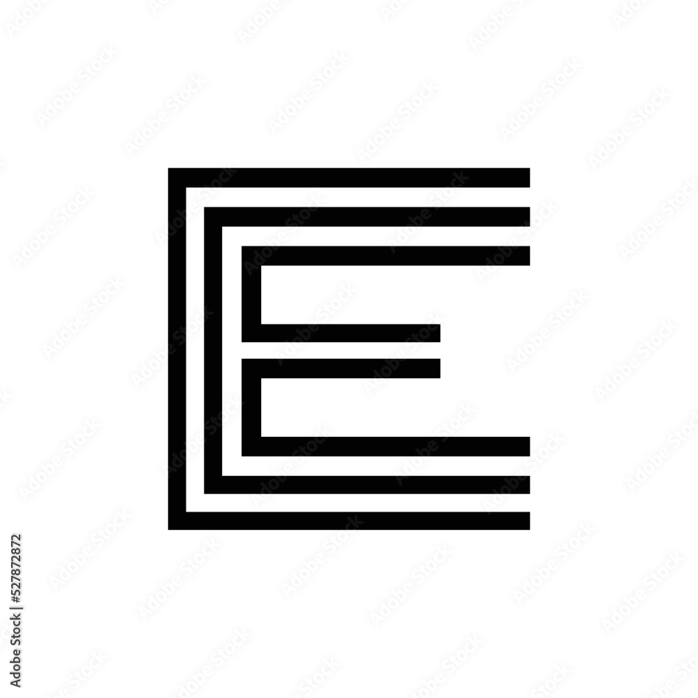 Letter E logo or icon design. template elements. geometric abstract logos Letter E logo or icon design. template elements. geometric abstract logos