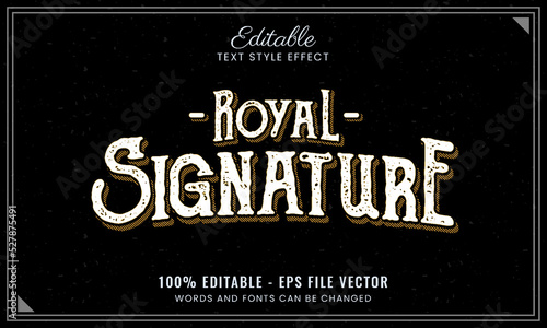 Vintage editable text effect free vector	