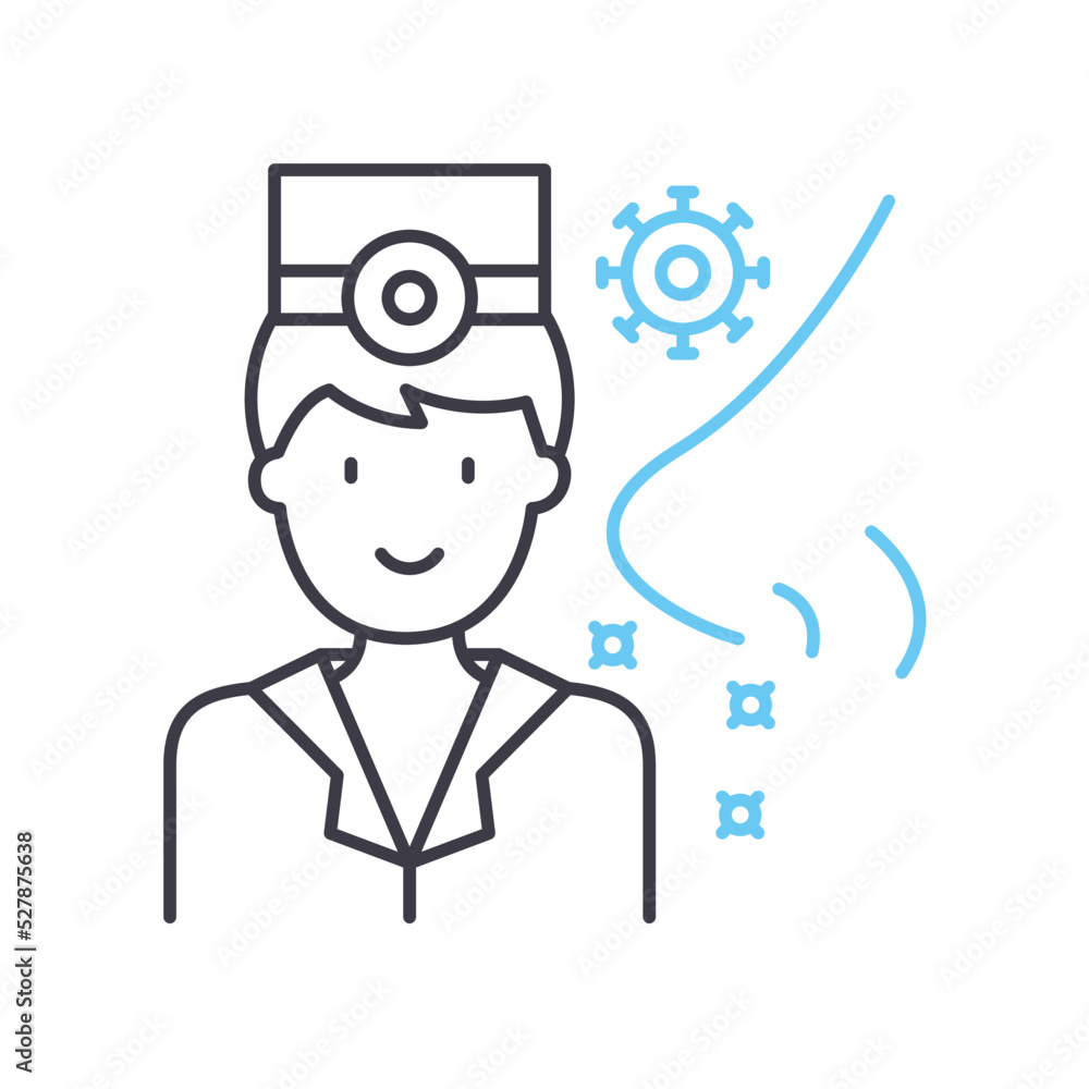 ent line icon, outline symbol, vector illustration, concept sign ent line icon, outline symbol, vector illustration, concept sign