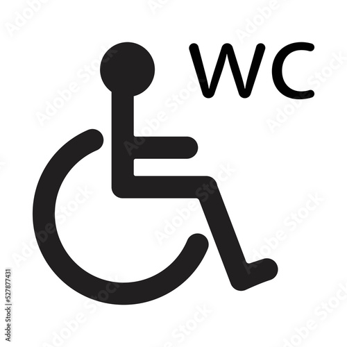 Disabled toilet vector icon
