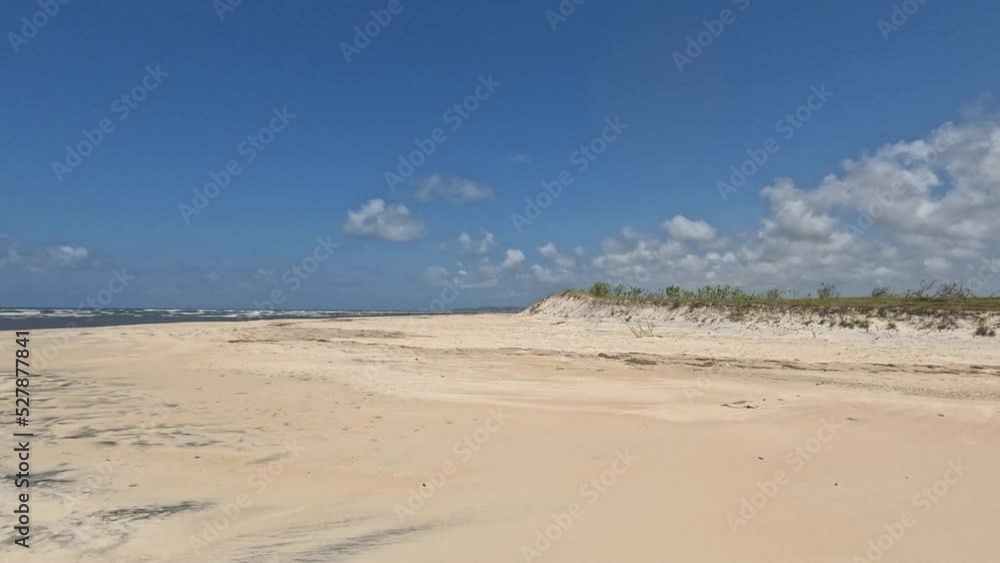 beautiful beach in the north of brazil. Deserted Barra de Cunhau beach beautiful beach in the north of brazil. Deserted Barra de Cunhau beach