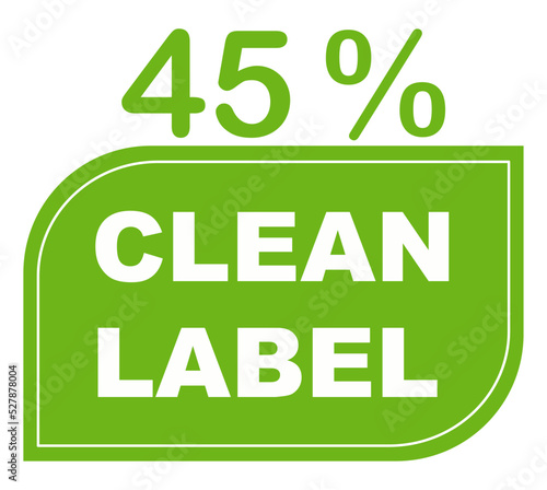 45% pure percentage label
