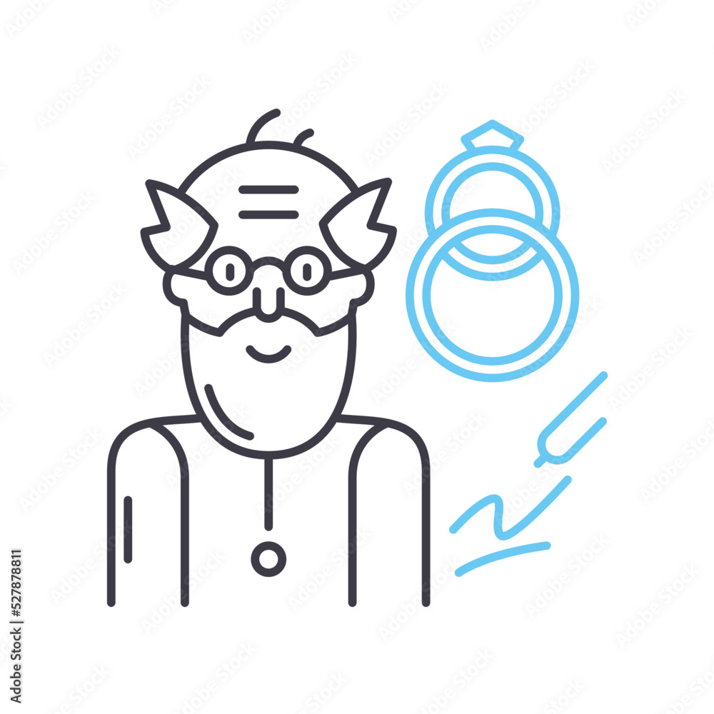 family status line icon, outline symbol, vector illustration, concept sign
