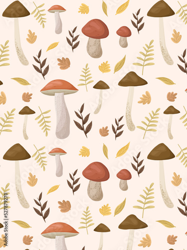 Pattern autumn theme, cozy vector art
