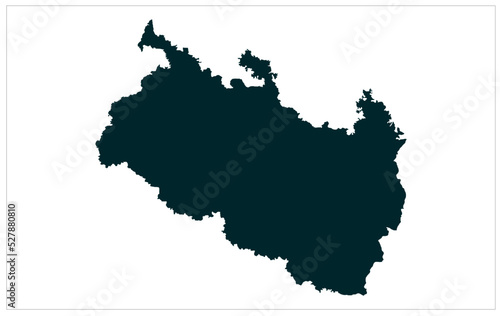 Rangpur Bibhag or division vector map illustration, Bangladesh division map