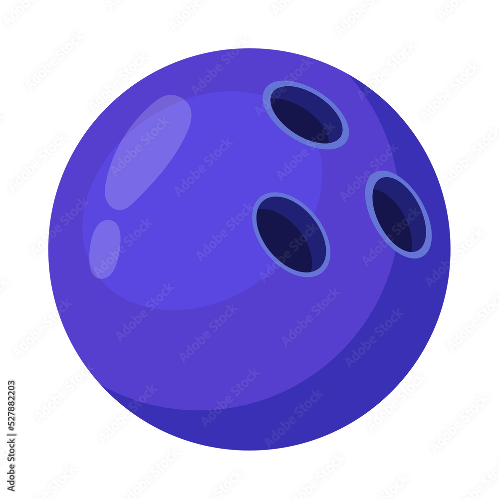 Bowling sport ball. Indoor equipment, flat icon vector Illustration Bowling sport ball. Indoor equipment, flat icon vector Illustration