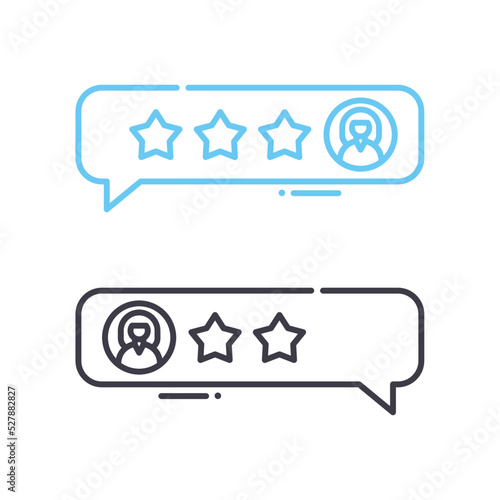 feedback reviews line icon, outline symbol, vector illustration, concept sign