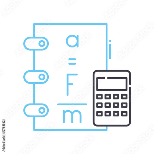 formular line icon, outline symbol, vector illustration, concept sign