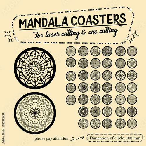 mandala coasters for laser cutting