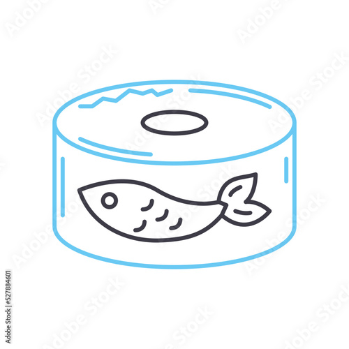 food stash line icon, outline symbol, vector illustration, concept sign