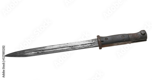 Fotografiet German M 98 bayonet, third model, S 238 G, 1934 year, isolated on white