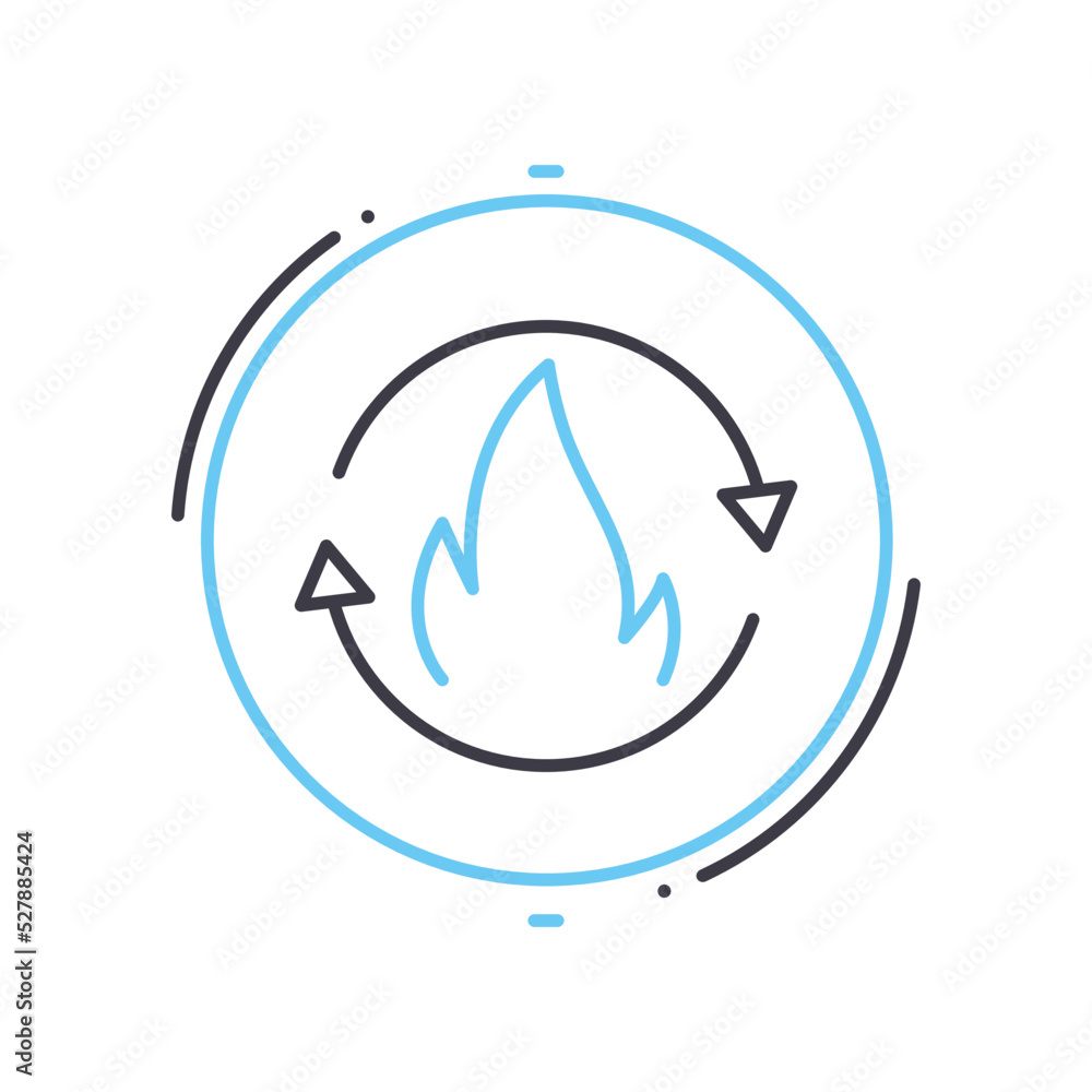 fossil fuels line icon, outline symbol, vector illustration, concept sign fossil fuels line icon, outline symbol, vector illustration, concept sign
