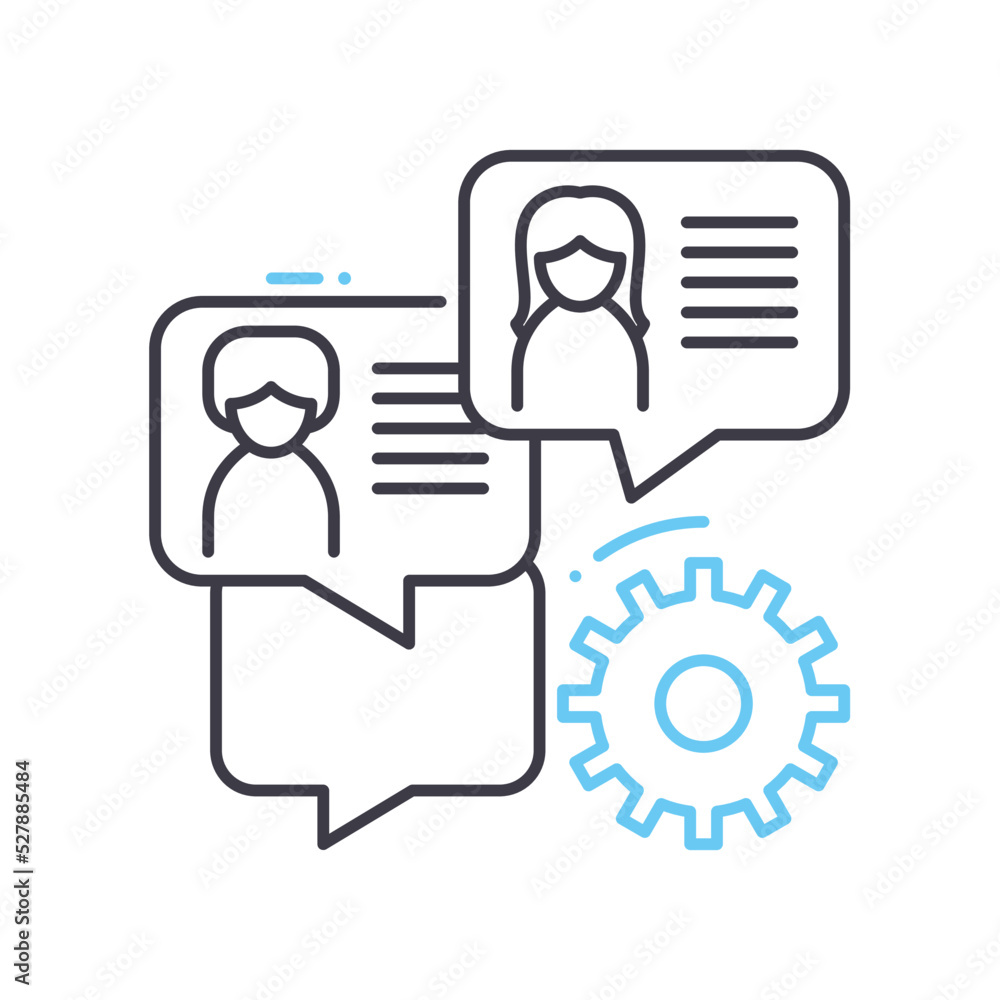 forums line icon, outline symbol, vector illustration, concept sign forums line icon, outline symbol, vector illustration, concept sign