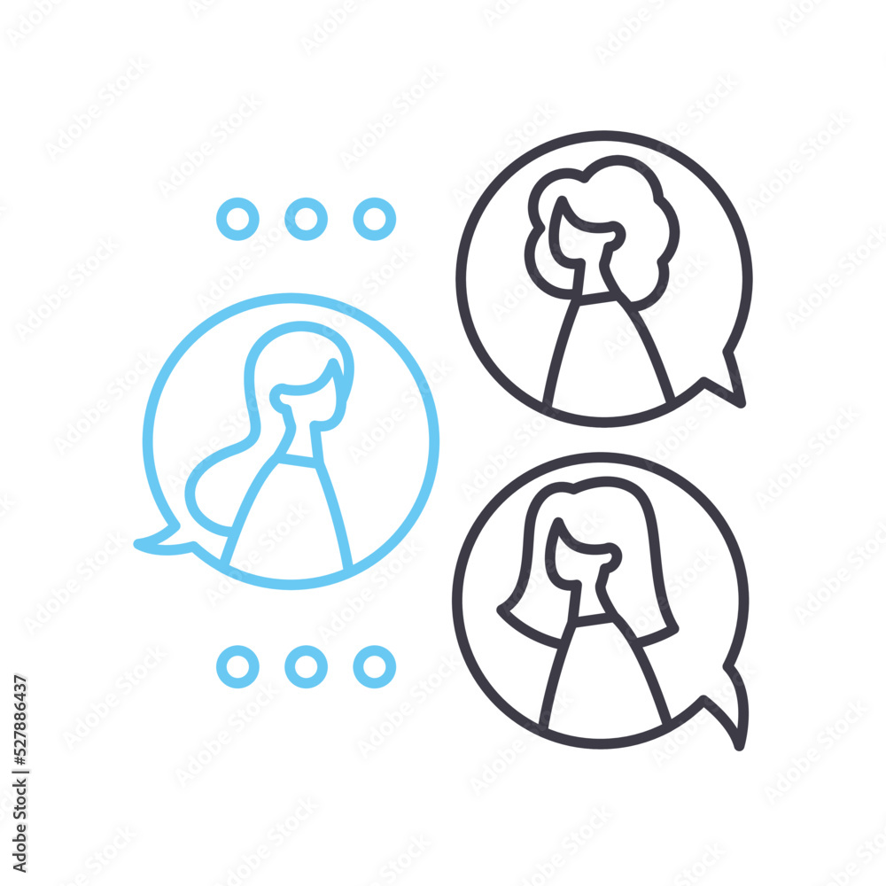 forum line icon, outline symbol, vector illustration, concept sign forum line icon, outline symbol, vector illustration, concept sign