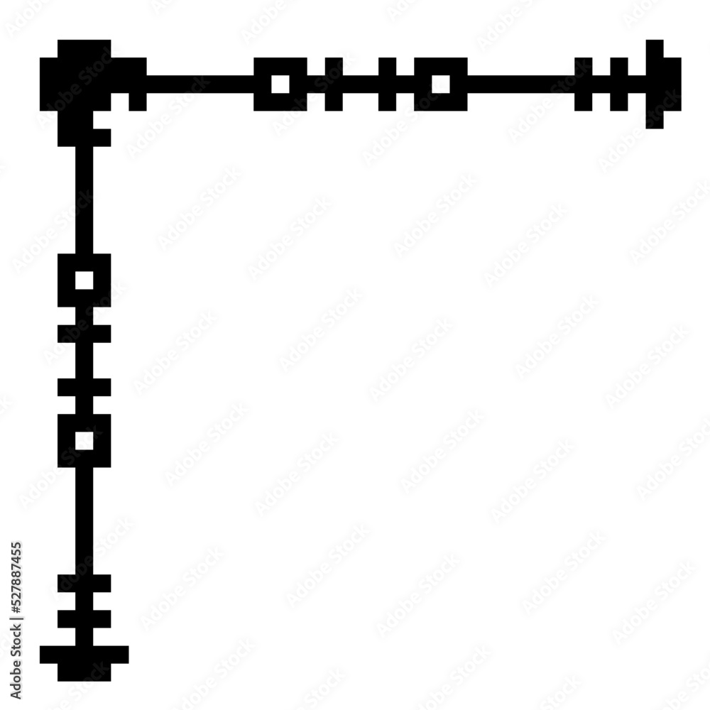 pixel art corner edge Stock Vector | Adobe Stock