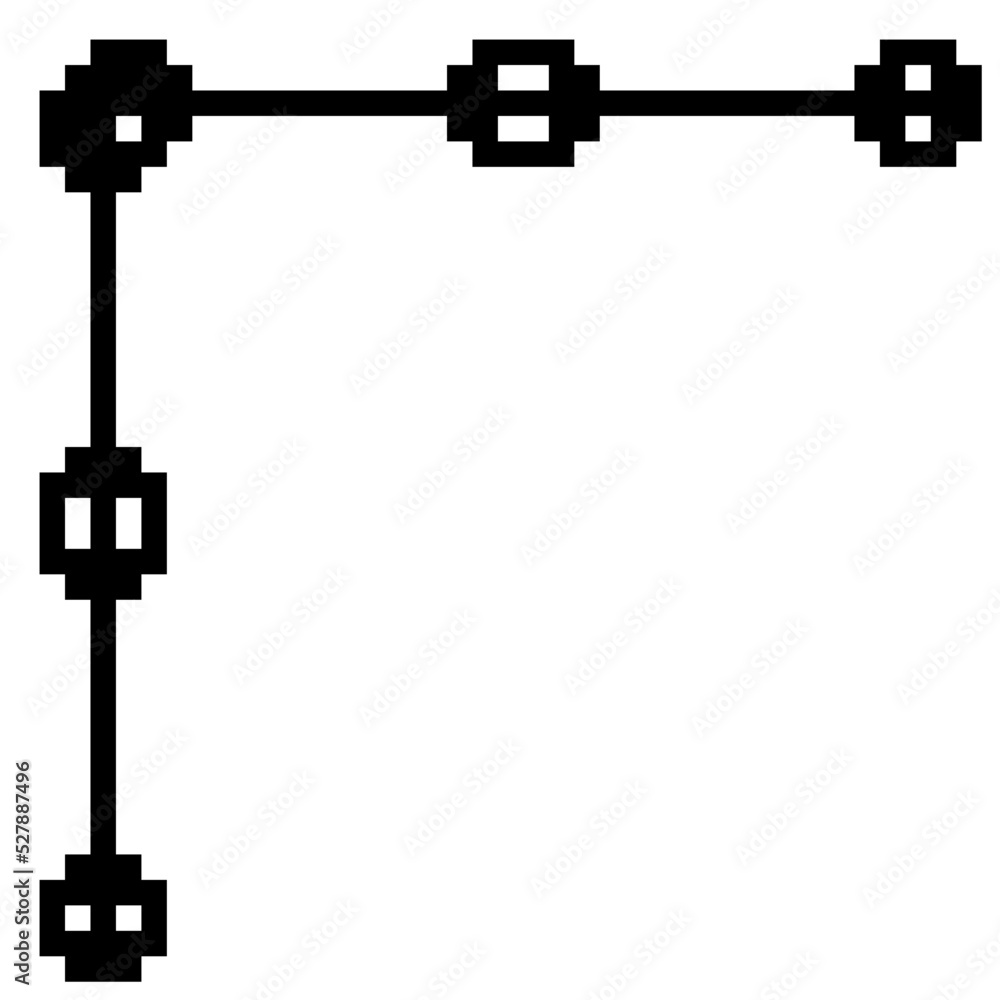 pixel art corner edge Stock Vector | Adobe Stock