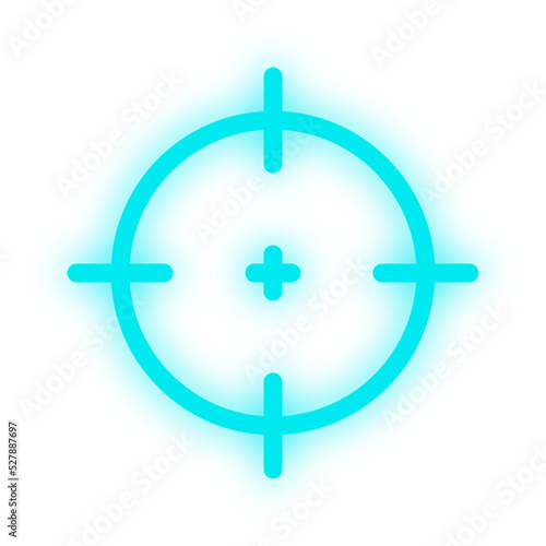 neon light crosshair element
