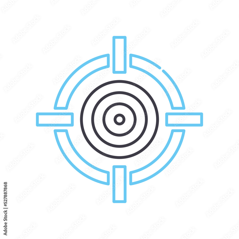 focus line icon, outline symbol, vector illustration, concept sign focus line icon, outline symbol, vector illustration, concept sign