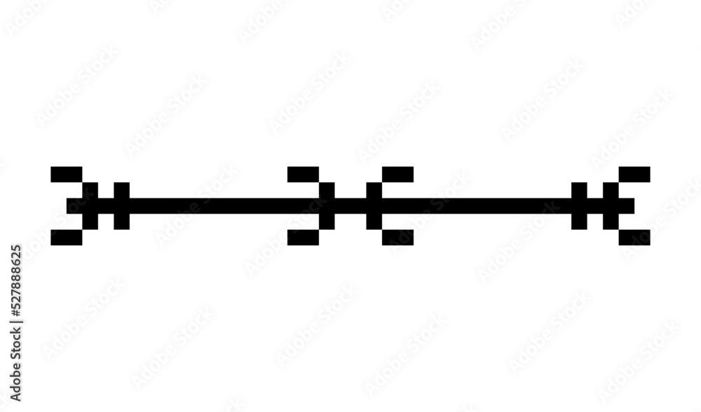 Naklejka premium pixel art border divider 