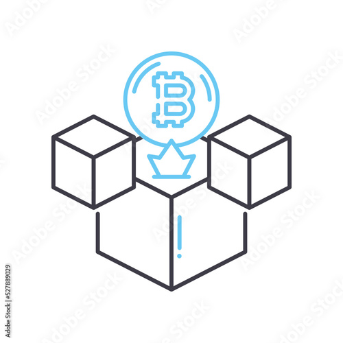 genesis blocking line icon, outline symbol, vector illustration, concept sign