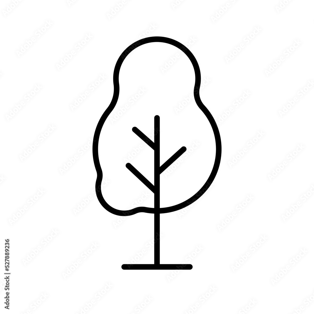 Drzewo  ikona wektorowa - obrazy, fototapety, plakaty 
