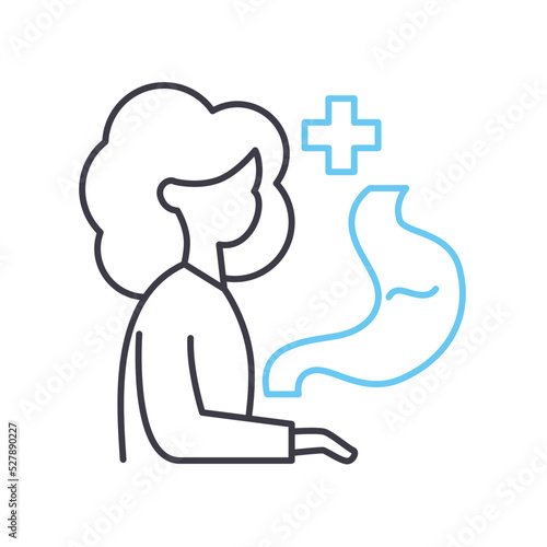 gastroenterologist line icon, outline symbol, vector illustration, concept sign
