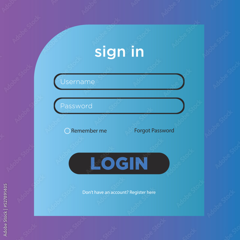 Fototapeta premium Login page design, vector concept from collection, Simple element vector illustration on transparent background