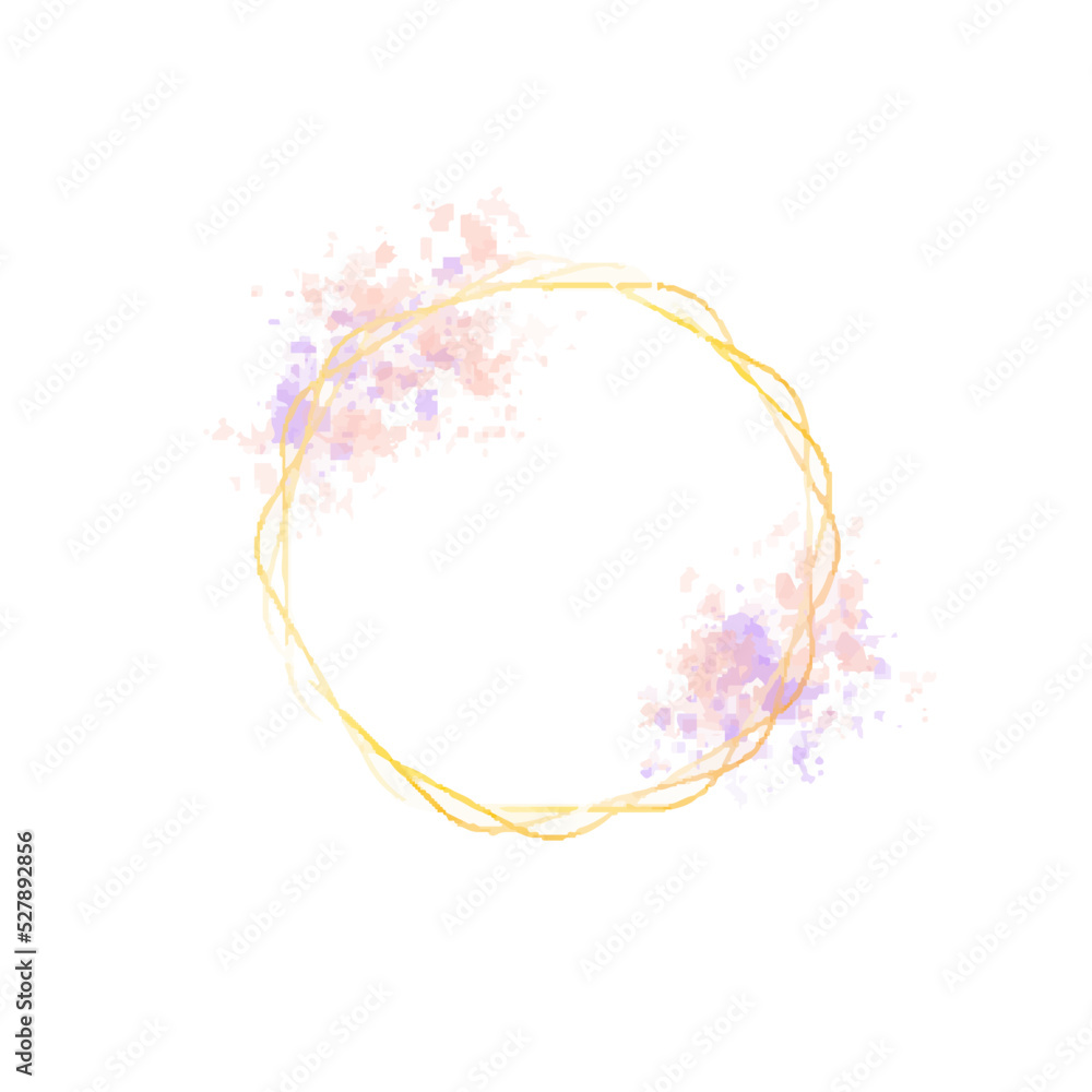 Watercolor splash with golden luxury geometric frames, luxury gold frames, or borders for wedding invitations and wedding cards Watercolor splash with golden luxury geometric frames, luxury gold frames, or borders for wedding invitations and wedding cards