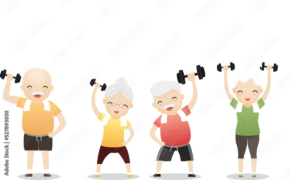 Strong Elderly Surrounded by Immunity Field Protecting Him and Speech Bubble. Strong Elderly Surrounded by Immunity Field Protecting Him and Speech Bubble.