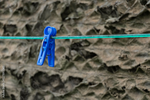 clothespins on a rope