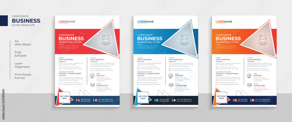 Best corporate business flyer template layout design
