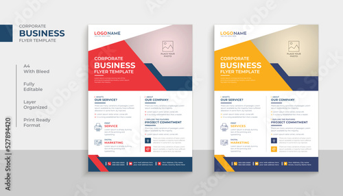Modern corporate business flyer or poster template design