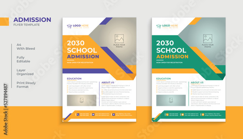 Back to Kids education flyer template design
