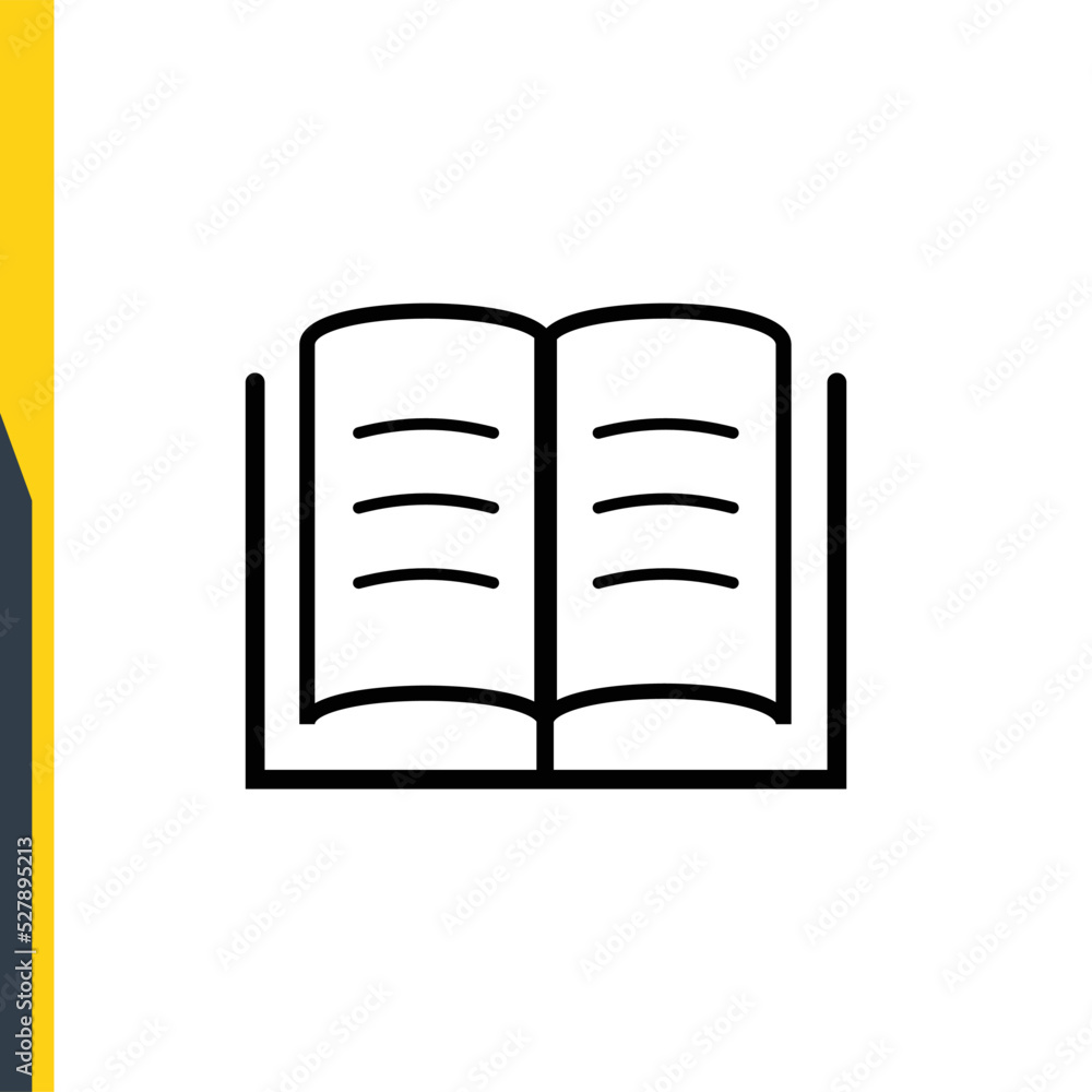 open book vector line icons. Back to school open book vector line icons. Back to school