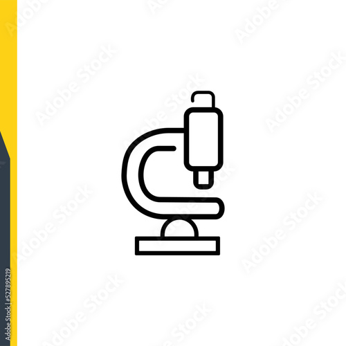 microscope vector line icons. Back to school