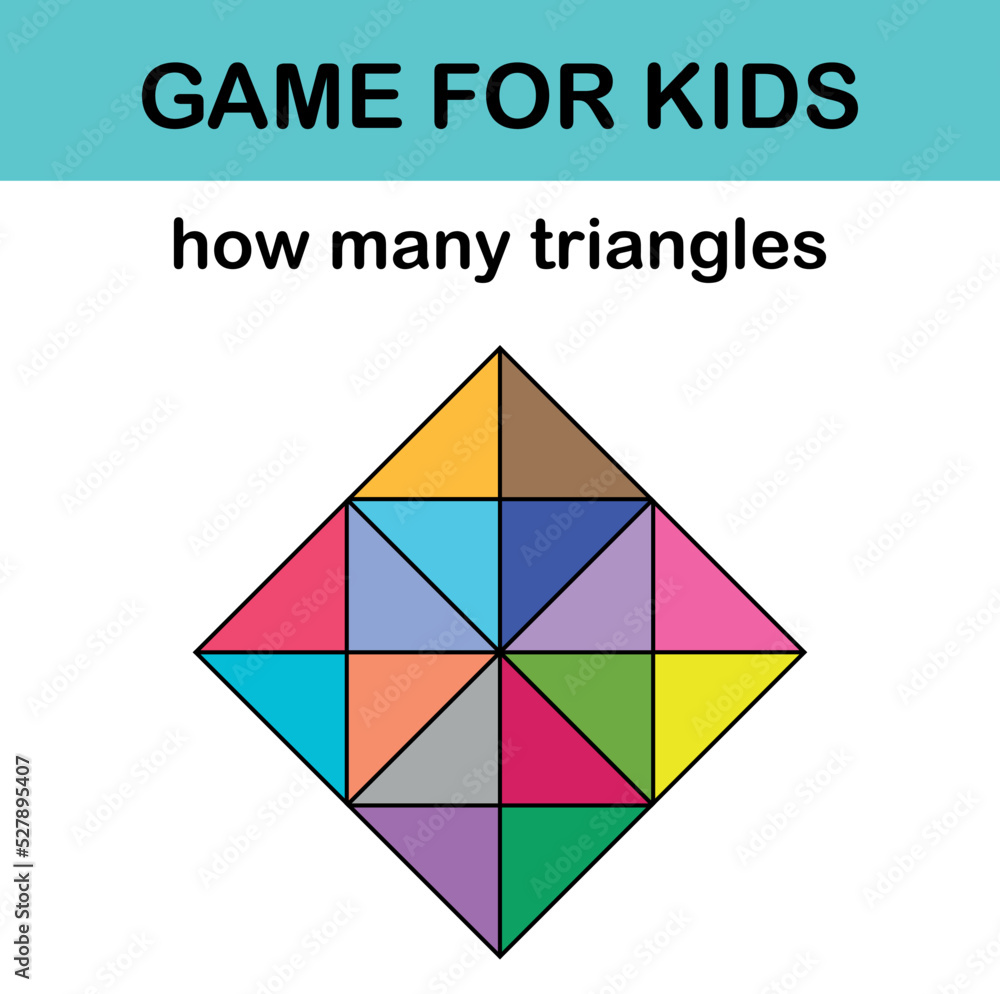 How many triangles? Math game for kids How many triangles? Math game for kids