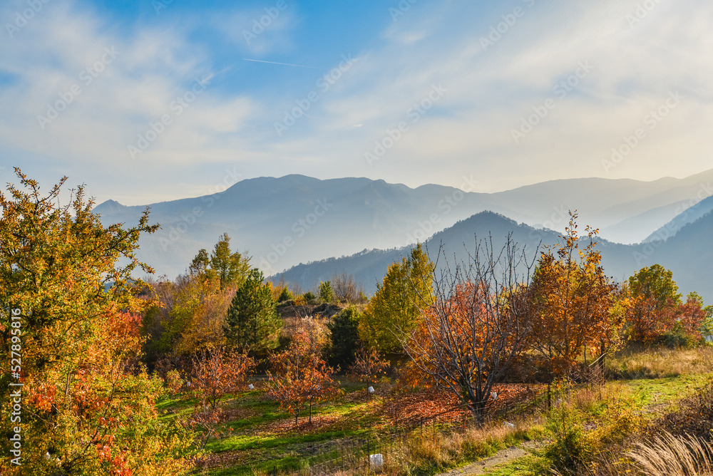 Autumn landscape in Greece  mountains