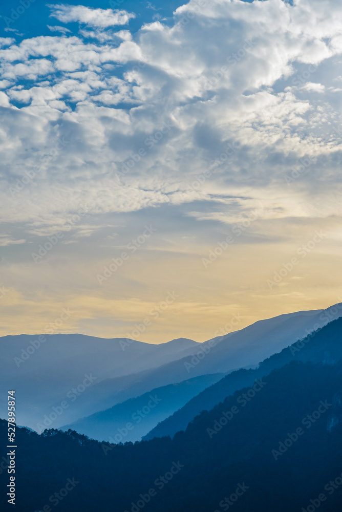 Sunset in the mountains. Sunset in the mountains.
