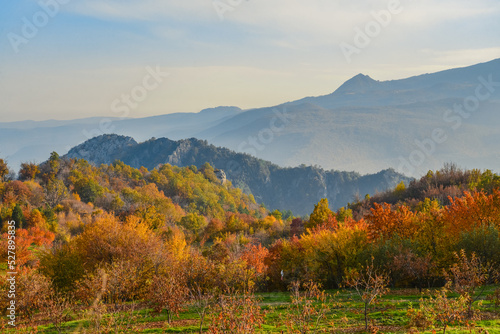 Autumn landscape in Greece mountains