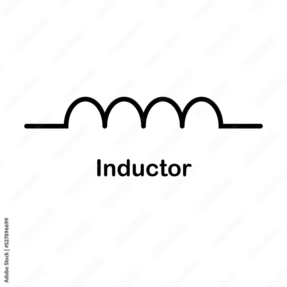 inductor symbol icon in electricity. vector illustration Stock Vector