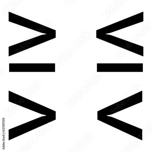 less than greater than and equal symbol in mathematics. inequality symbols
