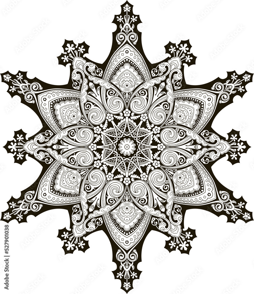 Arabic floral pattern motif