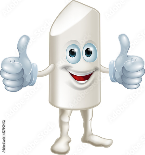 Happy cartoon chalk stick man