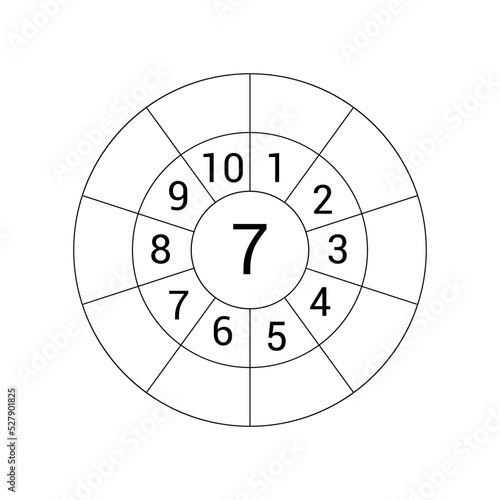 Times table target circle worksheet. Multiplication circle